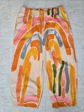 Bel Kazan Koi Pants Arches  Abstract Rainbow Balloon Crop Anthropologie